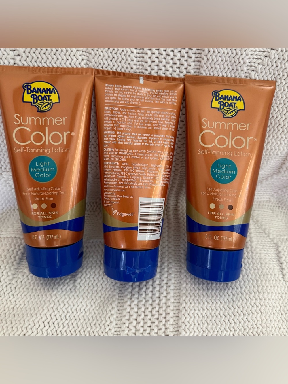 Banana Boat Summer Color Self-Tanning Lotion - Light Medium, 3 pack